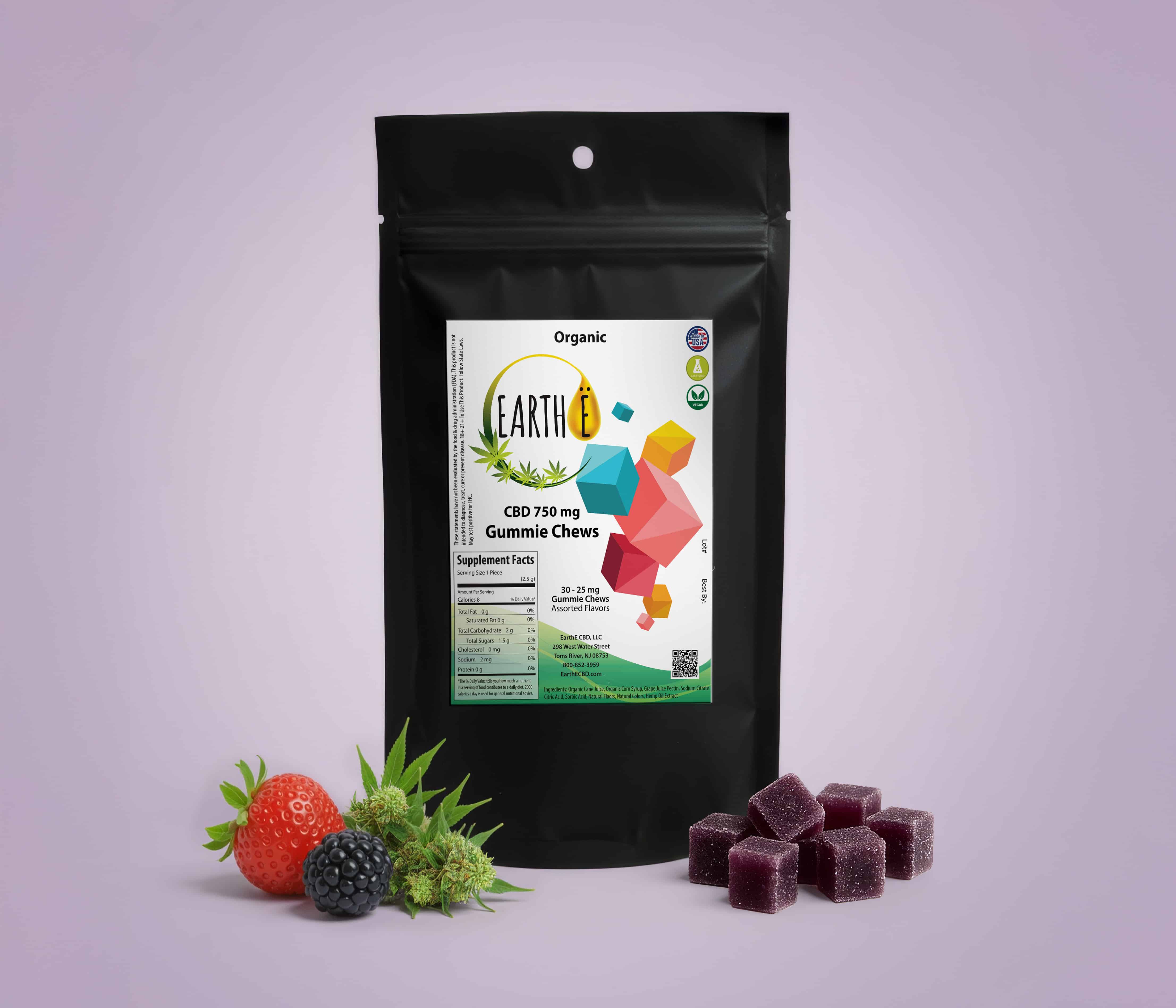 CBD Gummie Chews | One Month Supply | 750mg